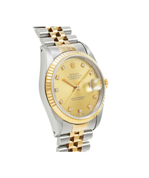 Rolex 1991 Date just 16233G 36mm Champagne Dial Stainless Steel and Yellow Gold Jubilee Bracelet Automatic Men's Watch