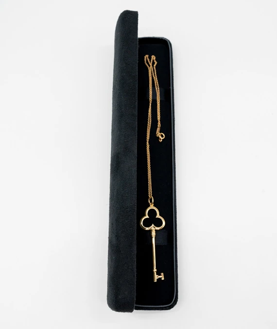 Tiffany & Co. Trefoil Key 18K Yellow Gold Pendant