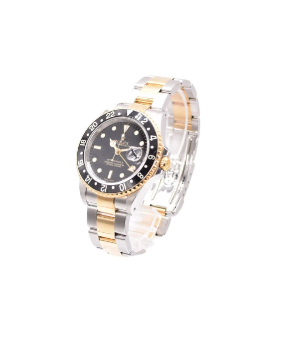 Rolex GMT-Master II 16713 40mm Black Dial Yellow Gold and Stainless Steel Men's Watch