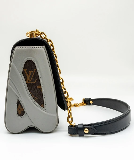 Louis Vuitton Calfskin Leather Monogram Twist Shoulder Bag MM