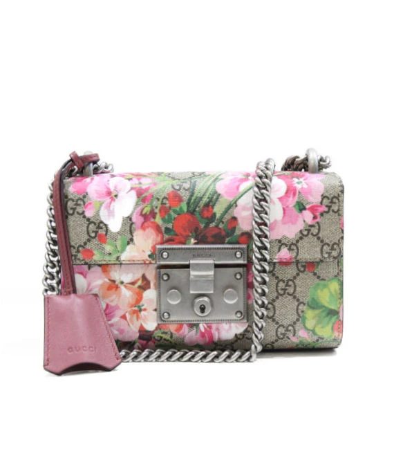 Gucci Multicolor GG Supreme Canvas Small Lock Shoulder Bag