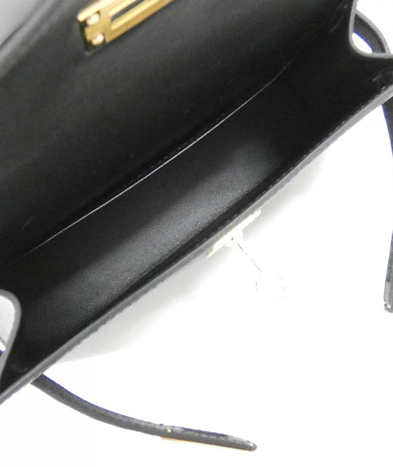 Hermes 2023 Mini kelly 2 Black Color in Epson Leather with Gold Hardware