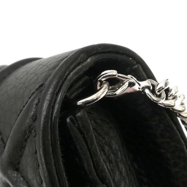 Christian Dior Black Leather Diorama Chain Shoulder Bag