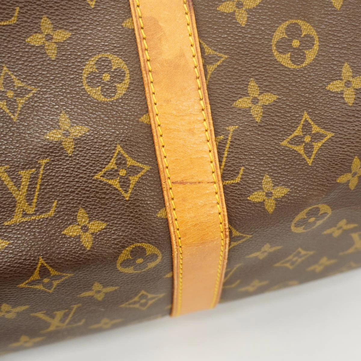 Louis Vuitton Brown Monogram Keepall 55 Boston Bag