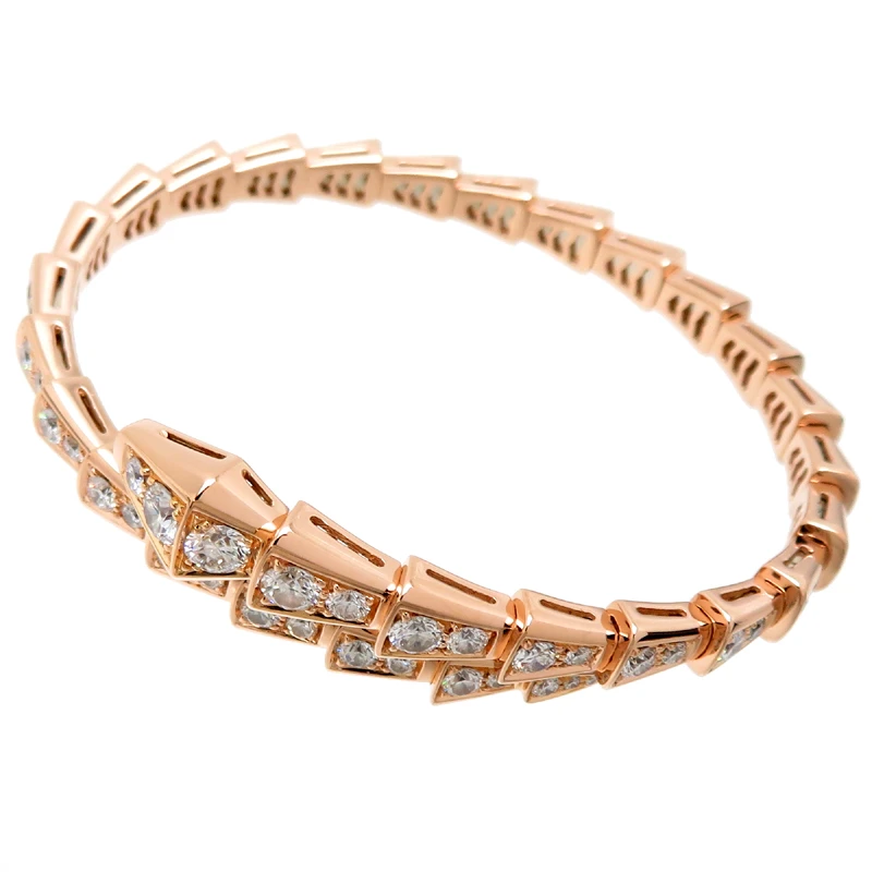 Bvlgari Serpenti Viper Womens Bracelet 353792 750 Pink Gold