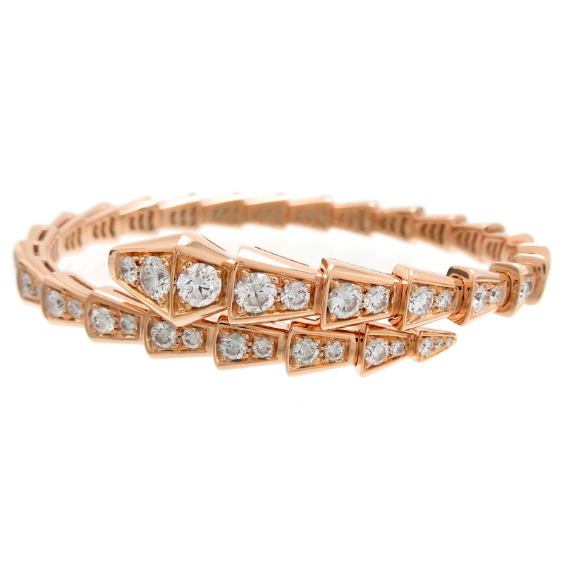 Bvlgari Serpenti Viper Womens Bracelet 353792 750 Pink Gold