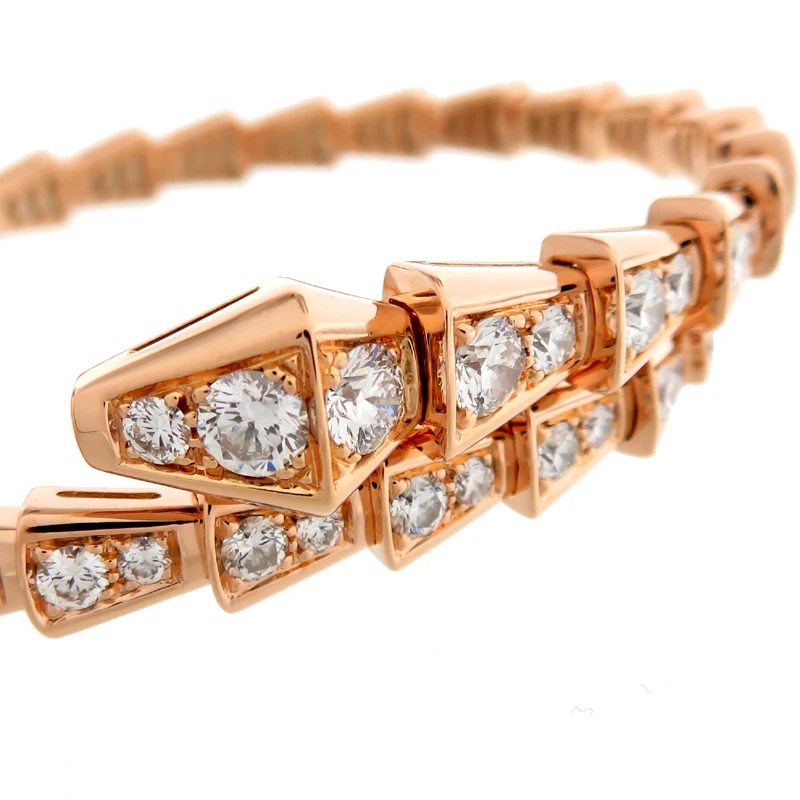 Bvlgari Serpenti Viper Womens Bracelet 353792 750 Pink Gold