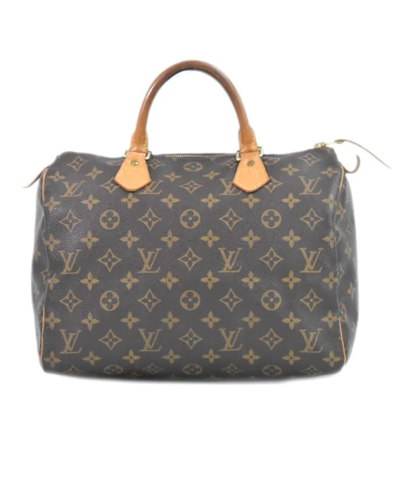 Louis Vuitton Brown Monogram Canvas Speedy 30 Top Handle Bag