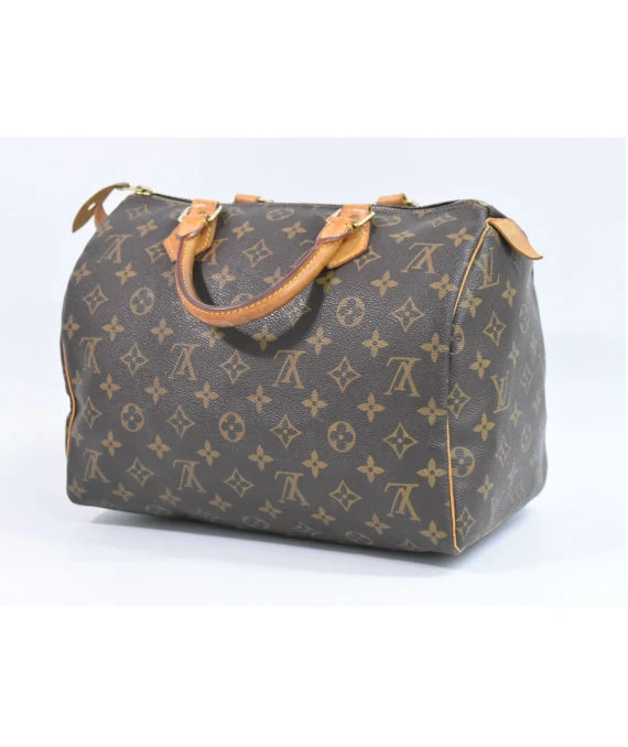 Louis Vuitton Brown Monogram Canvas Speedy 30 Top Handle Bag