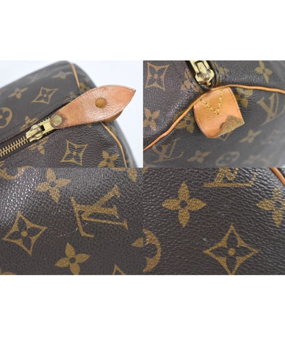 Louis Vuitton Brown Monogram Canvas Speedy 30 Top Handle Bag