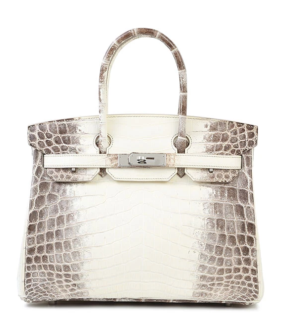 Hermes 2016 Birkin 30 Himalaya Handbag in Niloticus Crocodile Leather with Palladium Hardware