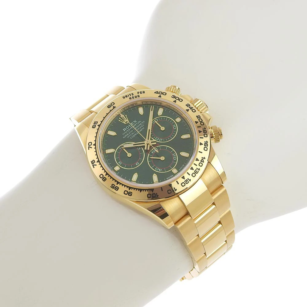 Rolex Daytona Men's Automatic Watch Green Dial Solid Gold 116508