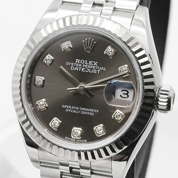 Rolex Datejust 279174G 10P Diamond Dark Gray Dial