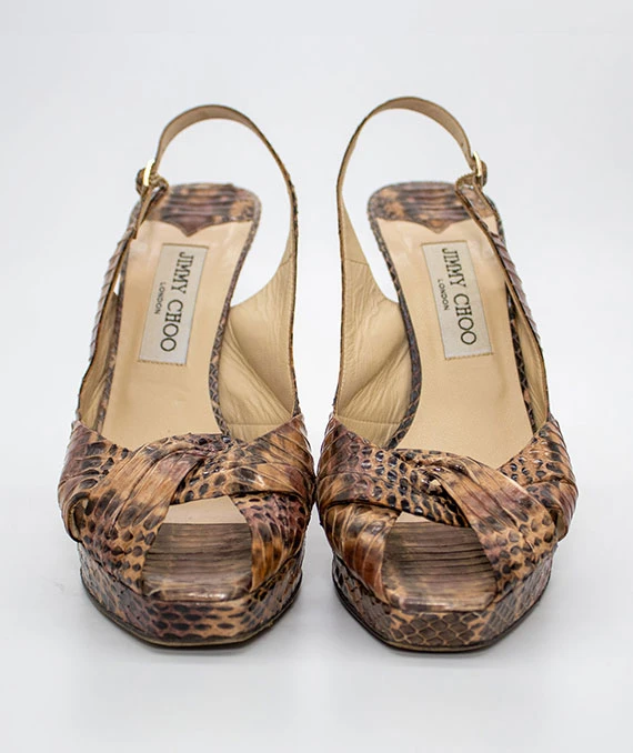 Jimmy Choo size 38.5 pumps in python leather