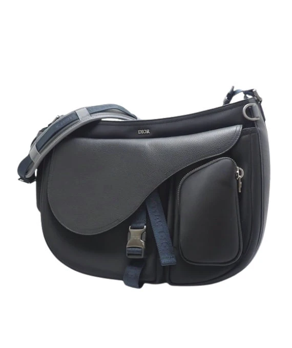 Dior x Sacai Soft Black Saddle Crossbody Bag