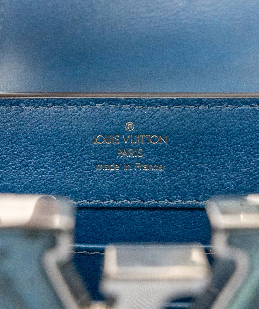 Louis Vuitton Blue Python Leather Capucines Mini Bag