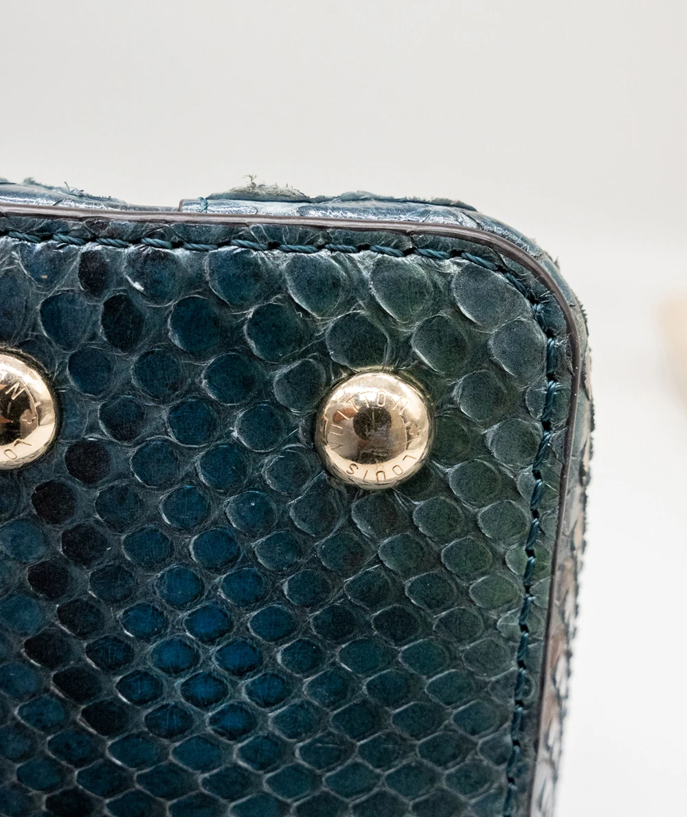 Louis Vuitton Blue Python Leather Capucines Mini Bag