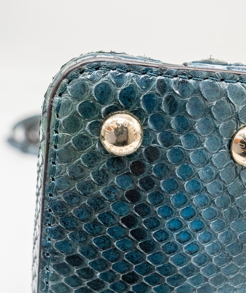 Louis Vuitton Blue Python Leather Capucines Mini Bag