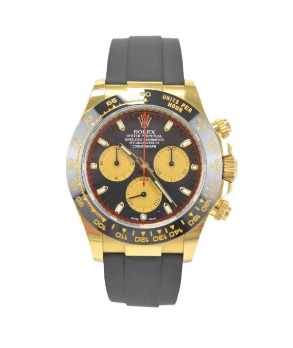 Rolex Black 18k Yellow Gold Cosmograph Daytona 116518LN Automatic Men's Wristwatch