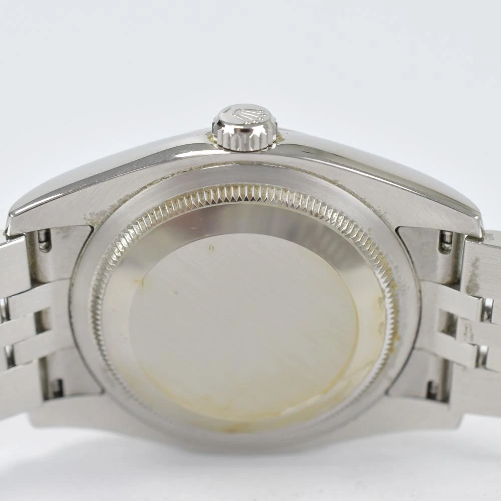 Rolex Black 18k White Gold & Stainless Steel Datejust 16234 Men's Wristwatch