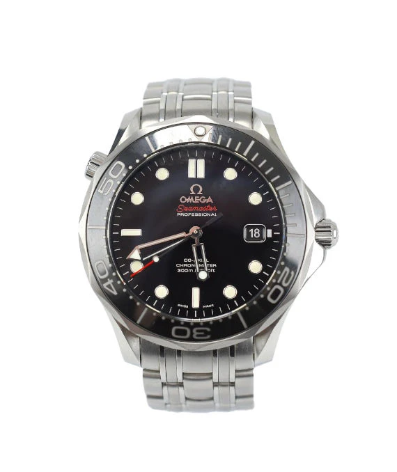 Omega Black Stainless Steel Seamaster Diver 300 212.30.41.20.01.003 Automatic Men's Wristwatch