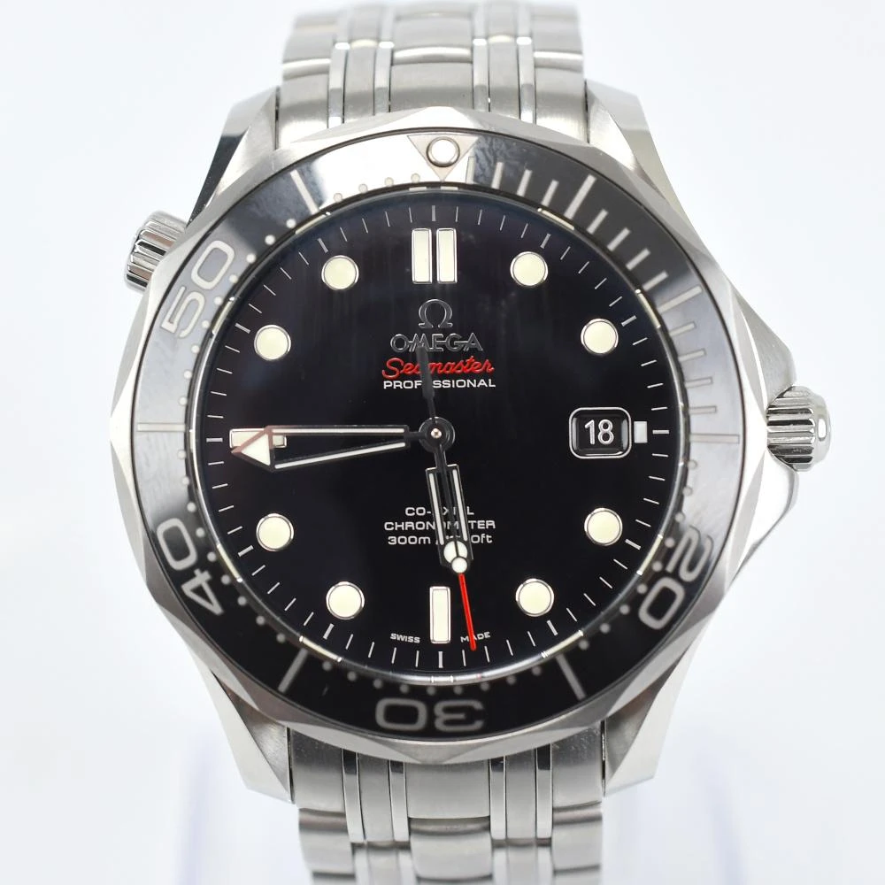 Omega Black Stainless Steel Seamaster Diver 300 212.30.41.20.01.003 Automatic Men's Wristwatch