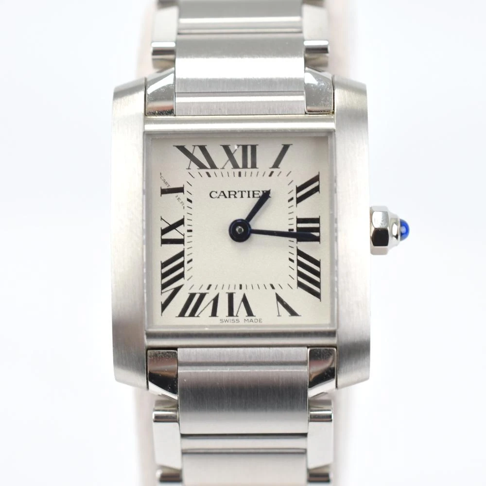 Cartier White Dial Tank Française Watch SM W51011Q3 Women's Watch 25MM