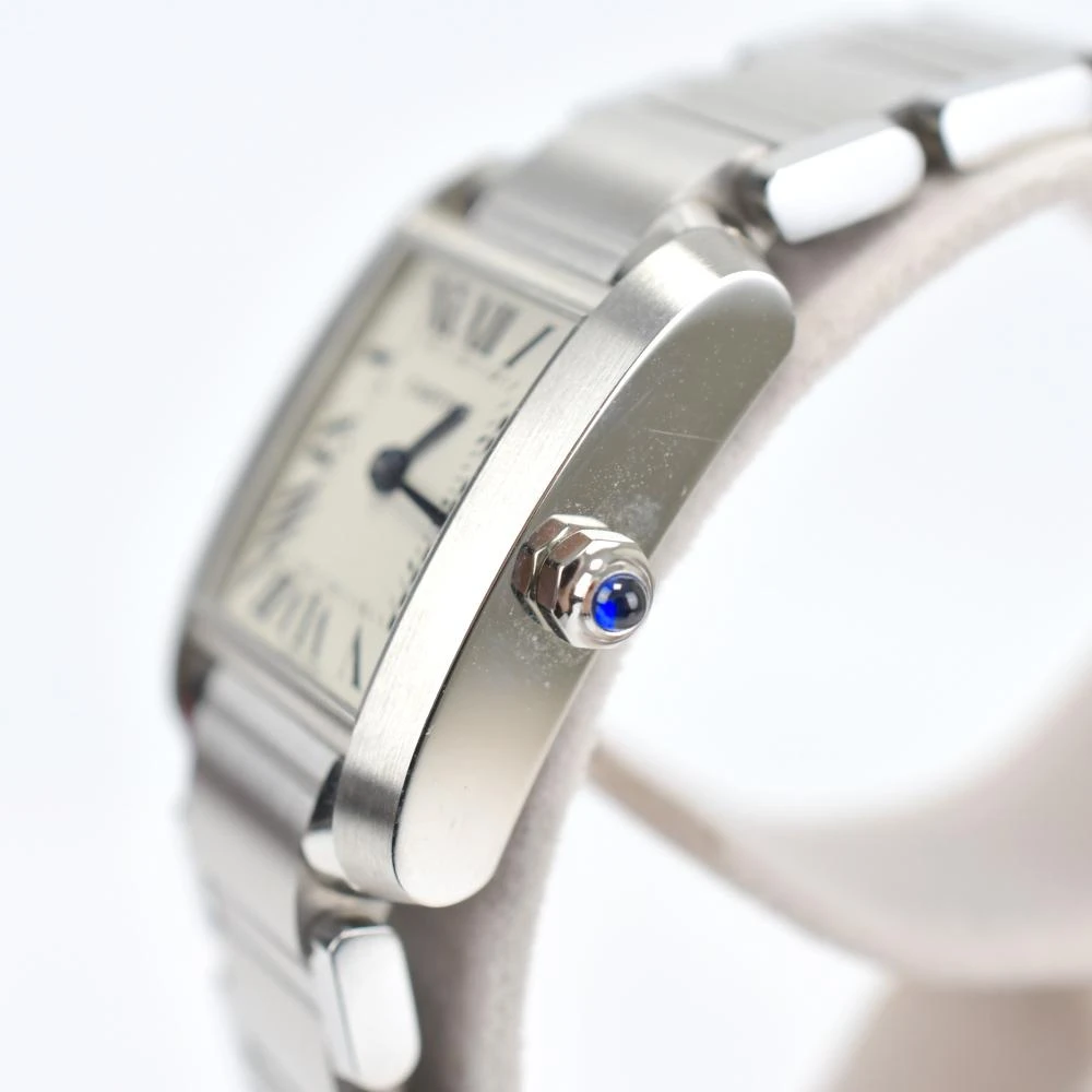 Cartier White Dial Tank Française Watch SM W51011Q3 Women's Watch 25MM