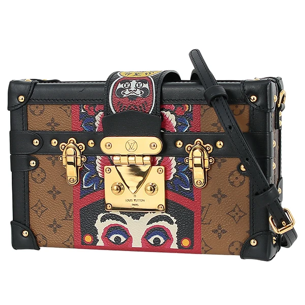 Louis Vuitton Shoulder Bag Petite Malle Monogram Reverse Daruma Kabuki Yamamoto Kansai Collaboration