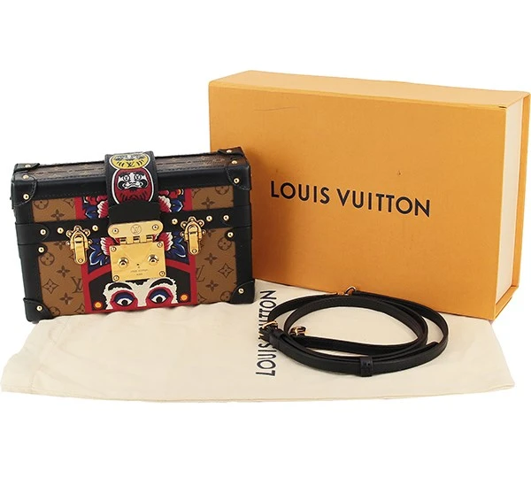 Louis Vuitton Shoulder Bag Petite Malle Monogram Reverse Daruma Kabuki Yamamoto Kansai Collaboration
