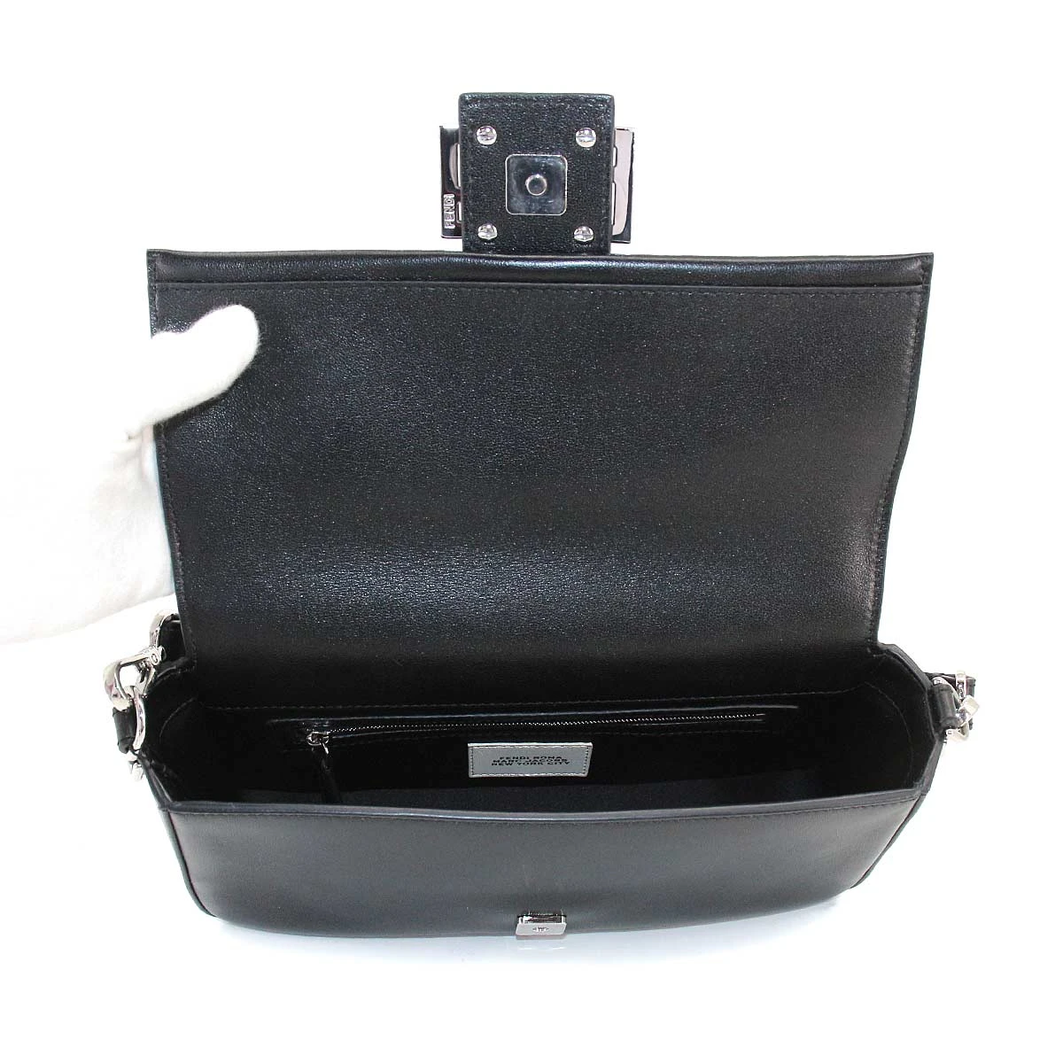 Fendi Black Leather Marc Jacobs Baguette Bag