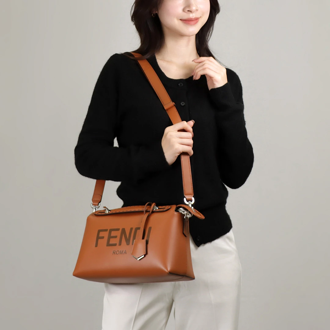 Fendi Brown Leather By The Way Boston Bag