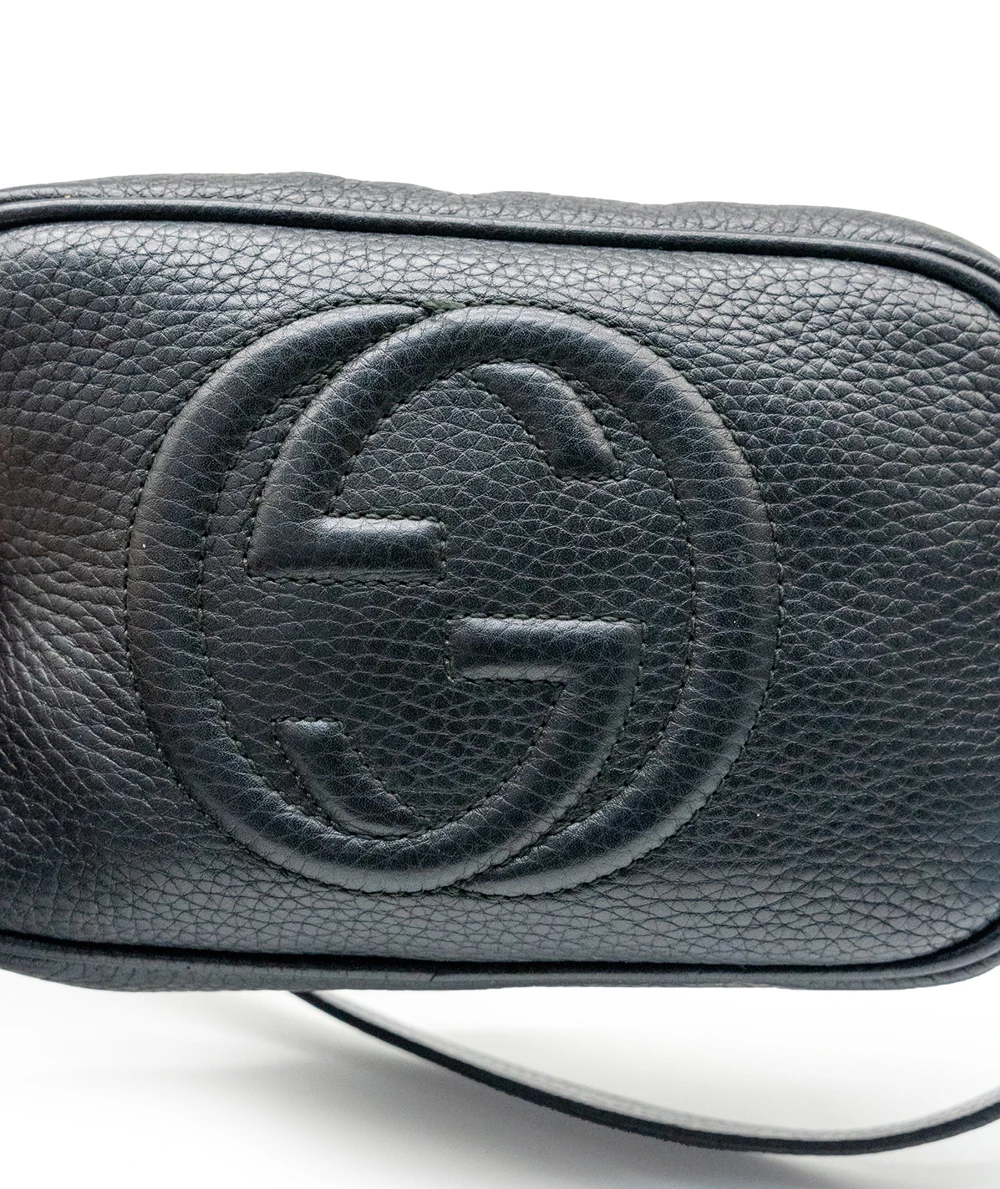 Gucci Mini Black Leather Soho Disco Shoulder Bag