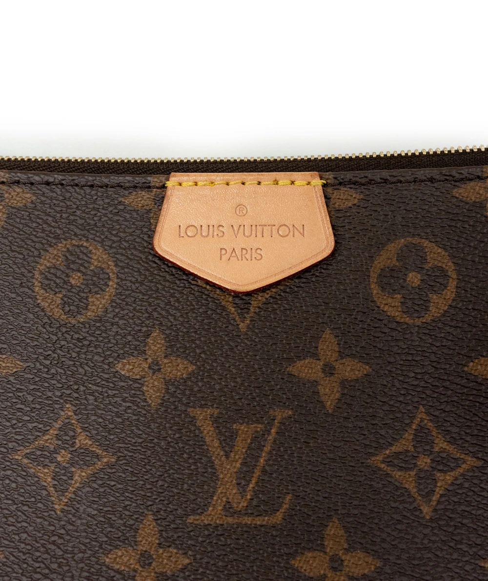 Louis Vuitton Monogram Canvas Multi-Pochette Accessories Bag with Kaki Strap