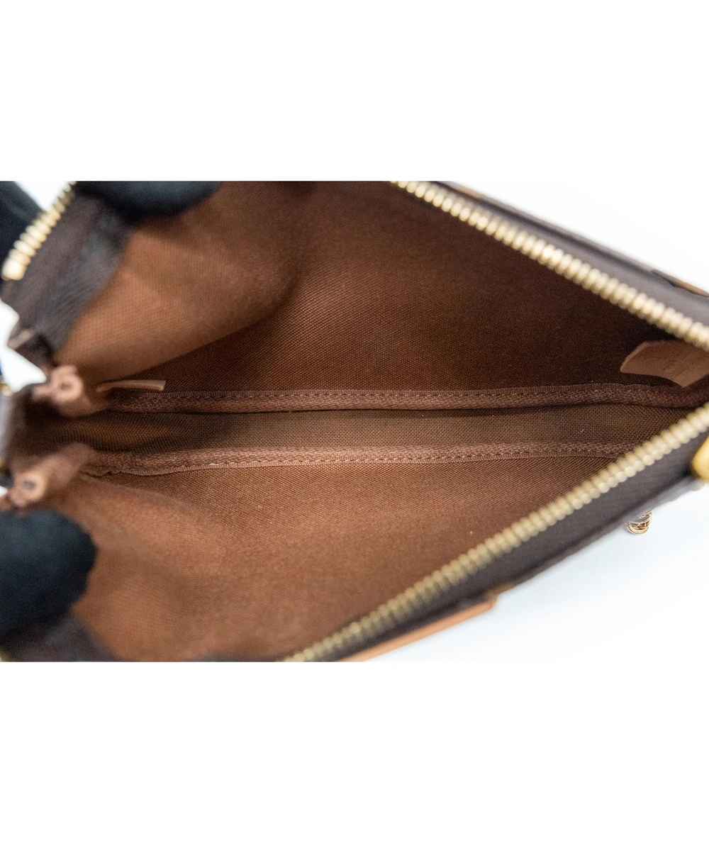 Louis Vuitton Monogram Canvas Multi-Pochette Accessories Bag with Kaki Strap