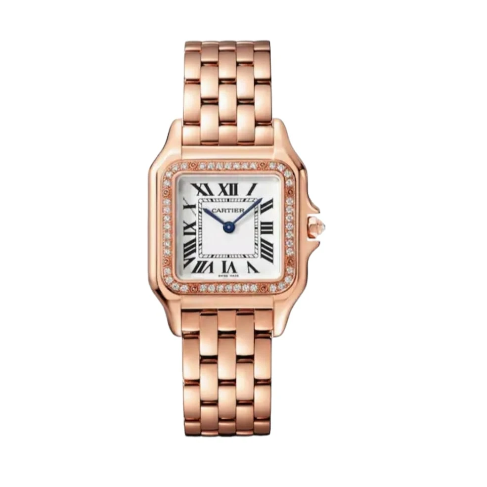 Cartier 2024 Panthère de Cartier WJPN0009 18K Rose Gold Diamond Quartz Dial 27mm Medium Women's Watch