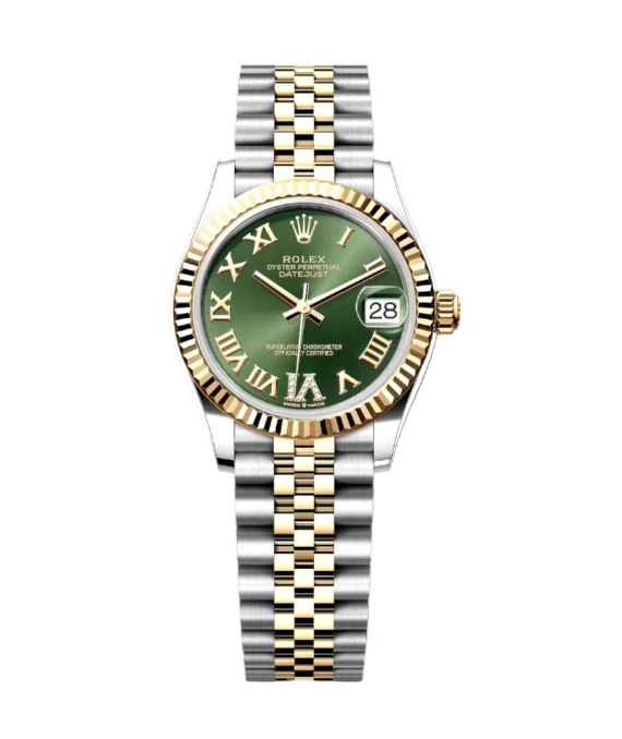 Rolex 2024 Green Roman Datejust 278273 18k Yellow Gold/Stainless Steel Automatic Women's Watch 31mm