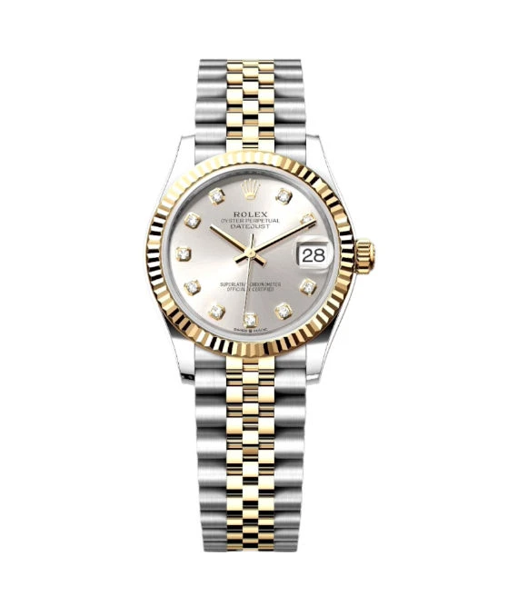 Rolex 2024 Silver Diamond Datejust 278273 18k Yellow Gold/Stainless Steel Automatic Women's Watch 31mm
