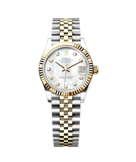 Rolex 2023 Mother of Pearl Diamond Datejust 278273 18k Yellow Gold/Stainless Steel Automatic Women's Watch 31mm