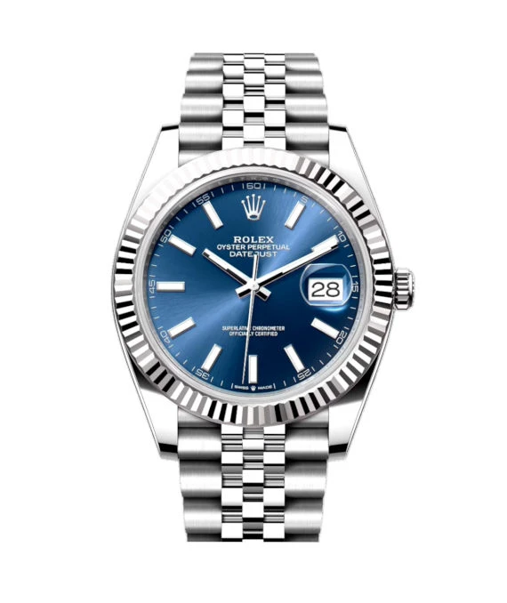 Rolex 2024 Blue Datejust 126334 18k White Gold & Stainless Steel Jubilee Bracelet Men's Wristwatch 41 mm