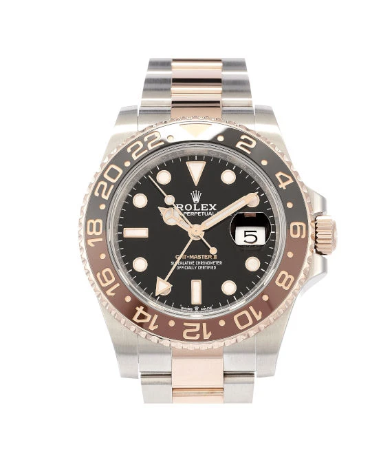 Rolex 2024 Black GMT-Master II 126711 CHNR Rootbear 18k Everose Gold & Stainless Steel Automatic Men's Wristwatch 40 mm
