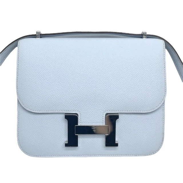 Hermes 2021 (Stamp Z) Size 18 Epsom Leather Constance 3 Mini Bleu Brume in Color with Palladium Hardware