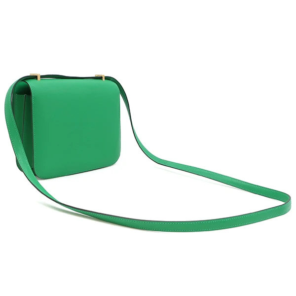 Hermes 2023 (Stamp B) Size 18 Evercolor Leather Constance 3 Mini Mint Green in Color with Gold Hardware