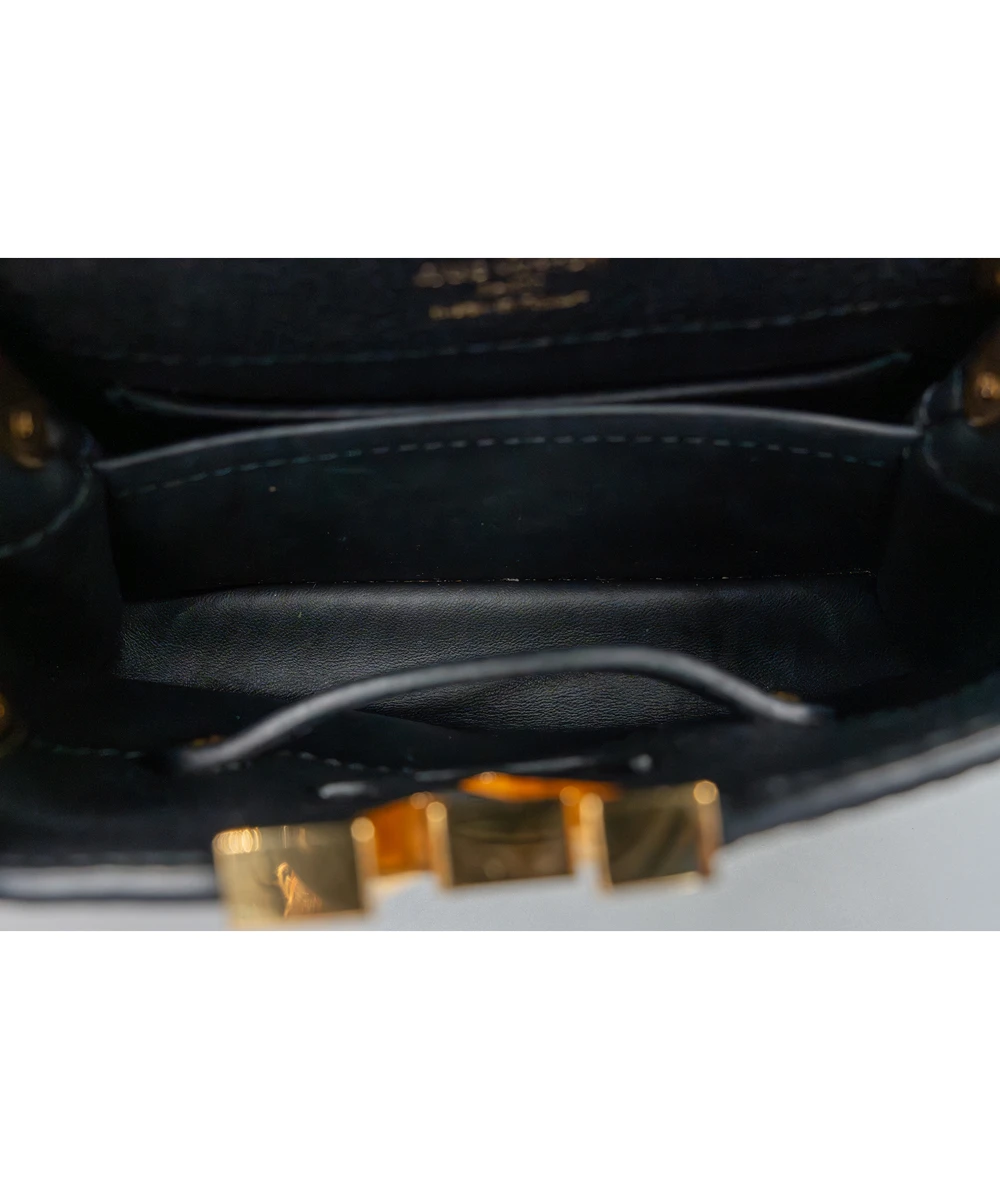 Louis Vuitton Capucines Mini Bag in Black Taurillon leather and Python Detailing