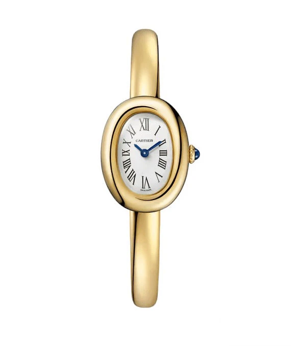 Cartier 2024 Silver Baignoire WGBA0021 18k Yellow Gold Quartz Women's Wristwatch 16 mm