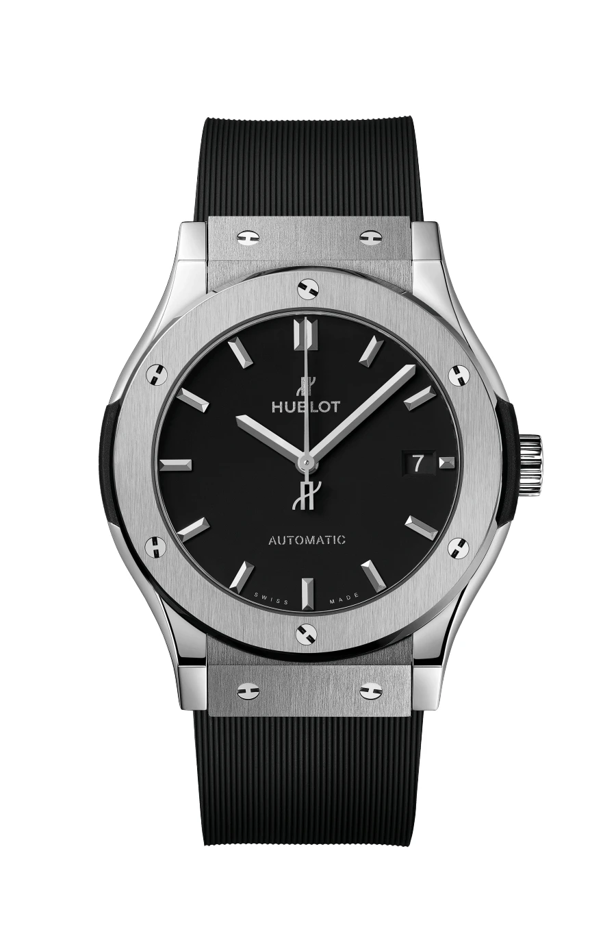 Hublot 2024 Black Classic Fusion 542.NX. 1171.RX Titanium & Rubber Automatic Men's Wristwatch 42 mm