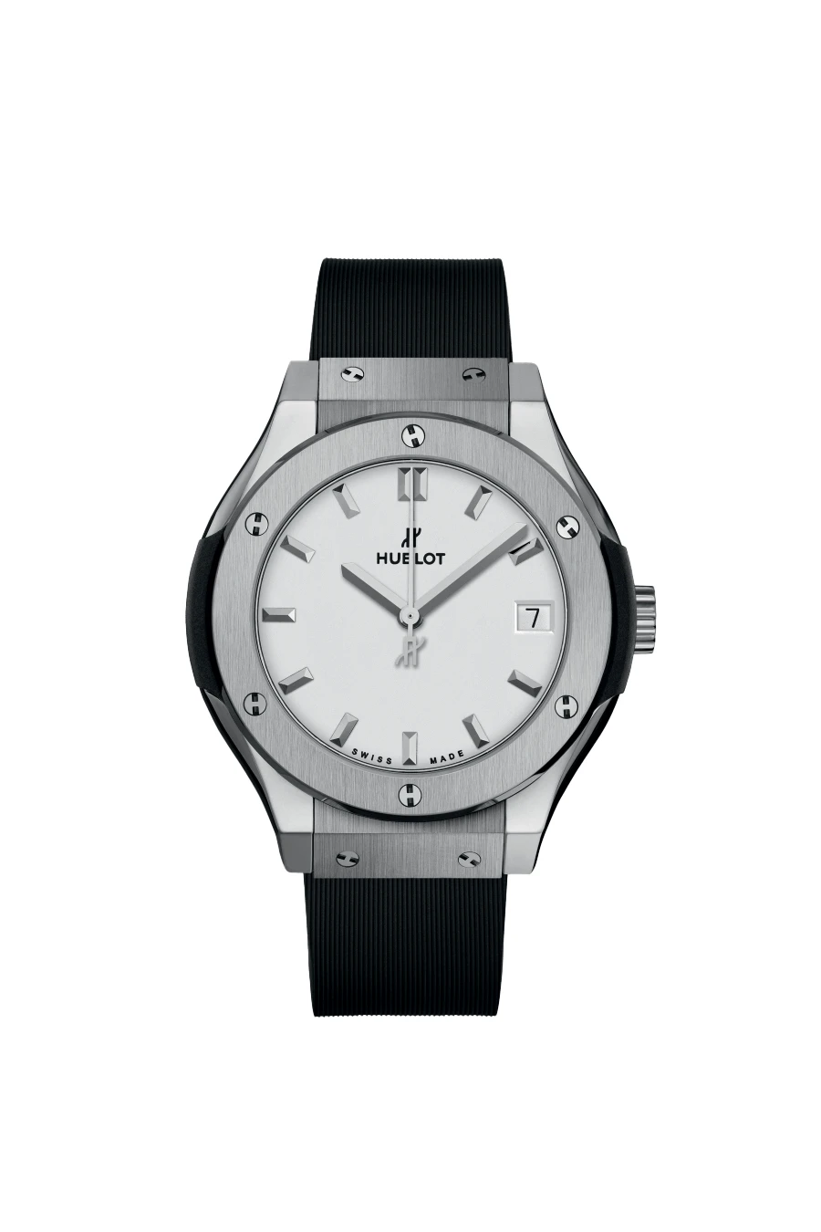 Hublot 2024 White Classic Fusion 581.NX. 2611.RX Titanium & Rubber Automatic Men's Wristwatch 33 mm