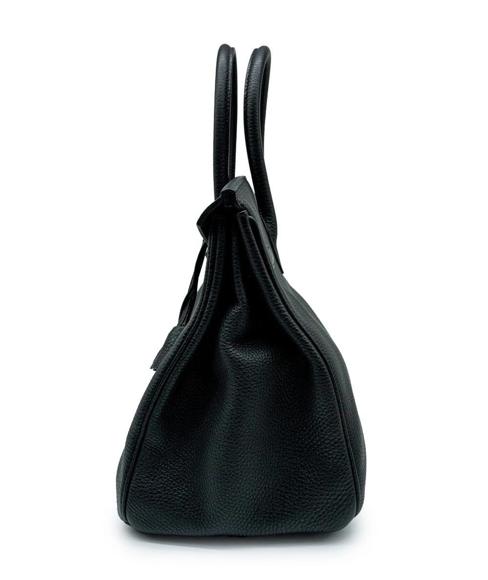 Hermes Birkin (Stamp X) Size 35 Togo Leather handbag in Black with Gold Hardware Brand New