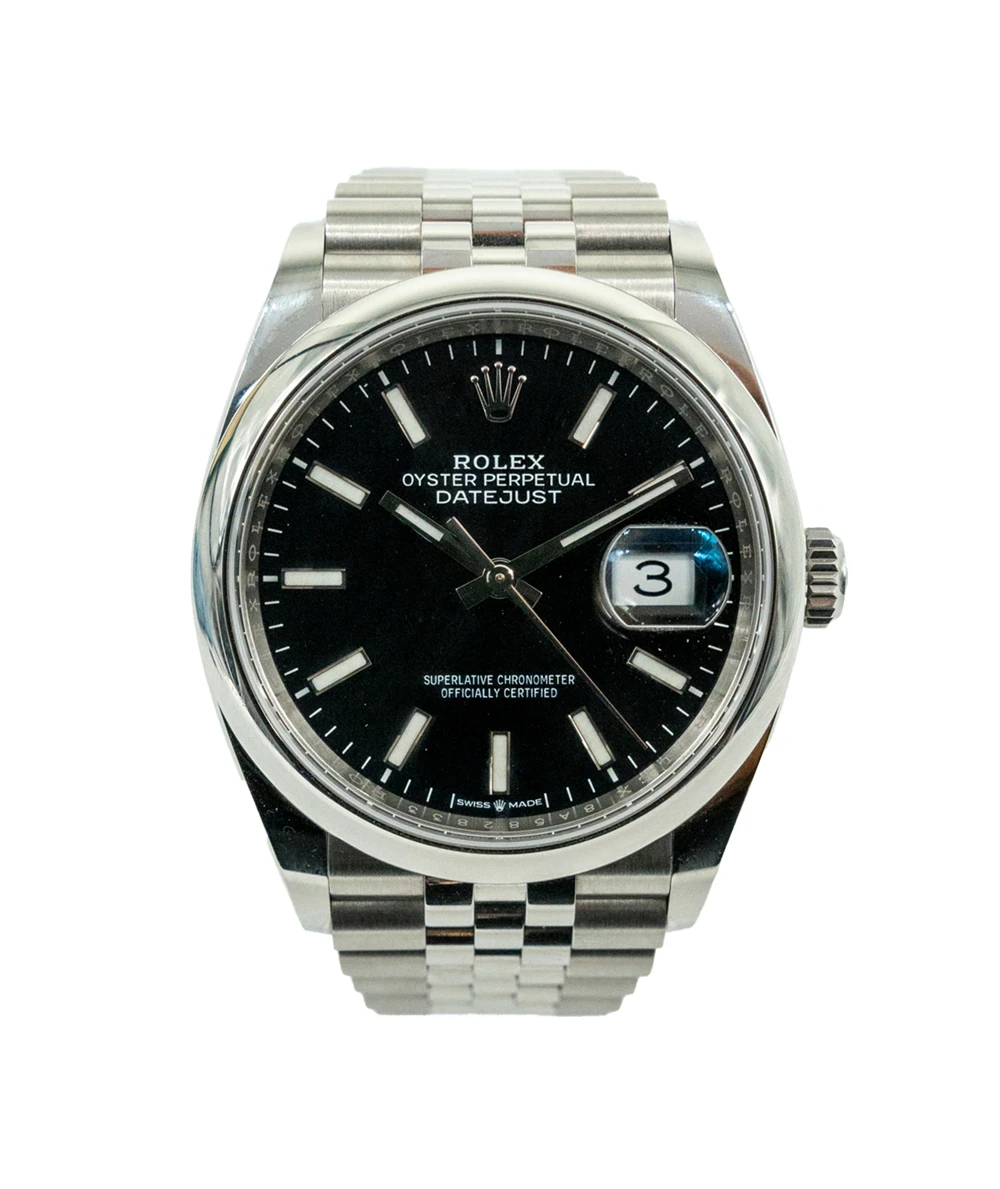 Rolex 2022 Datejust 126200 Black Dial Stainless Steel Automatic Men's Wristwatch 36mm