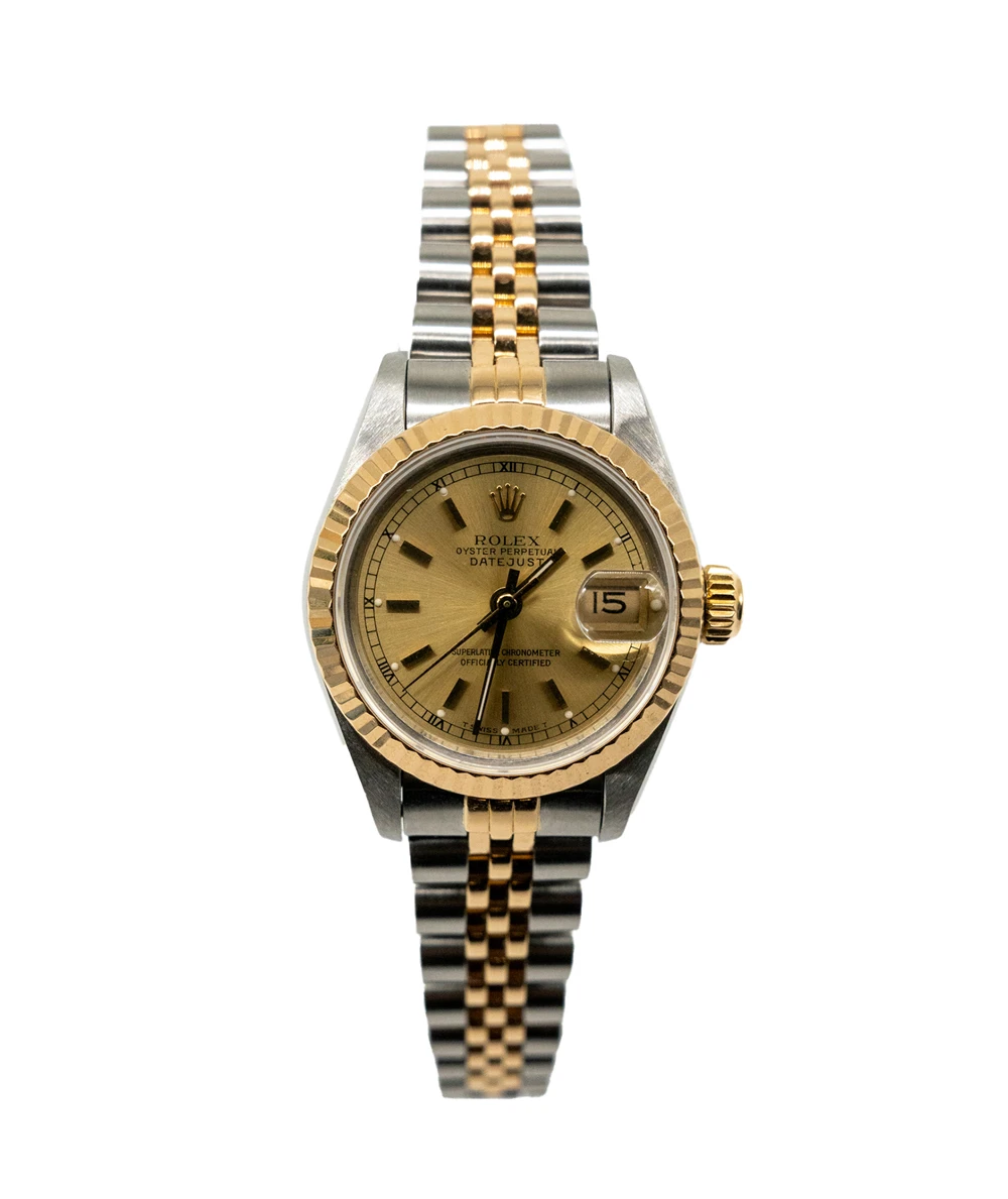 Rolex 26mm Lady-Datejust 69173 Champagne Dial TT Jubilee Bracelet Automatic Women's Wristwatch